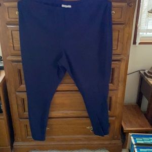 Woman Within 4X Tall navy blue leggings/pants